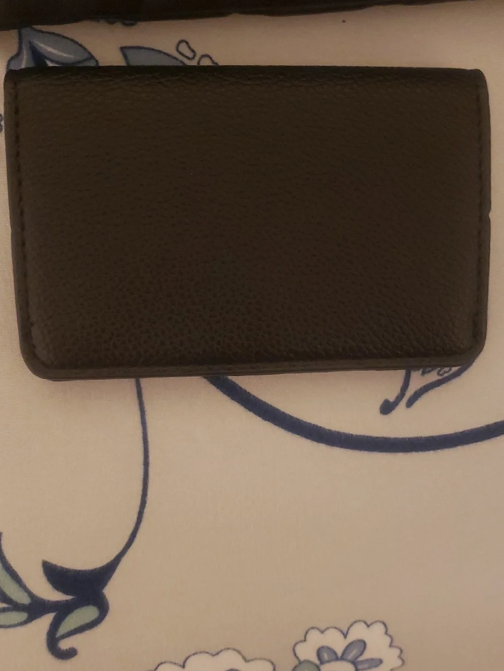 London Fog Black Quilted Pouch with Black Card Holder